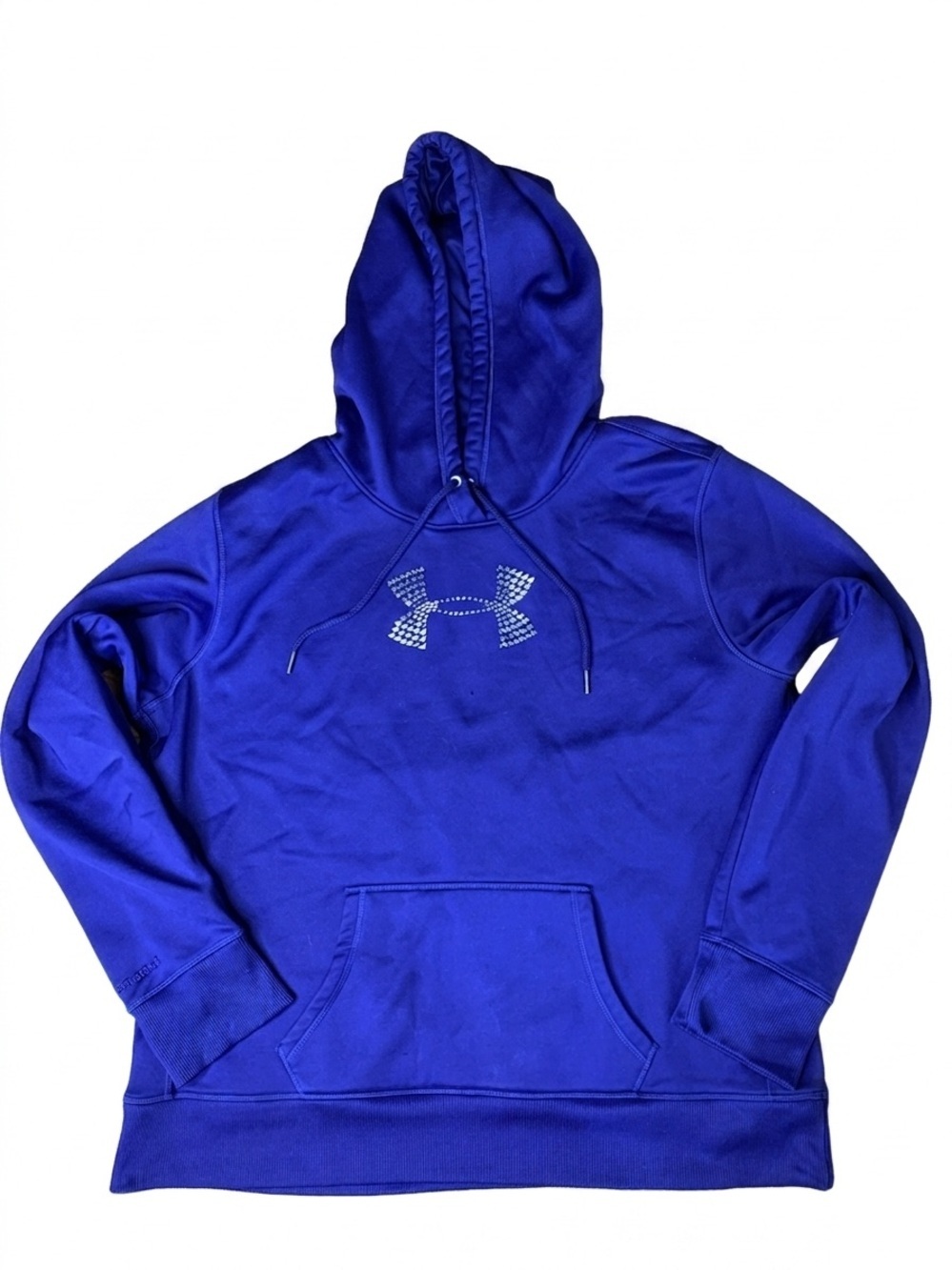 Under Armour Storm1 Royal Blue Pullover Hoodie with Studded Metal Logo - Size XL